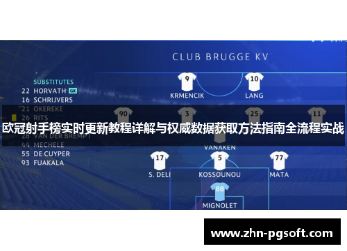 欧冠射手榜实时更新教程详解与权威数据获取方法指南全流程实战 欧冠射手榜实时更新教程详解与权威数据获取方法指南全流程实战